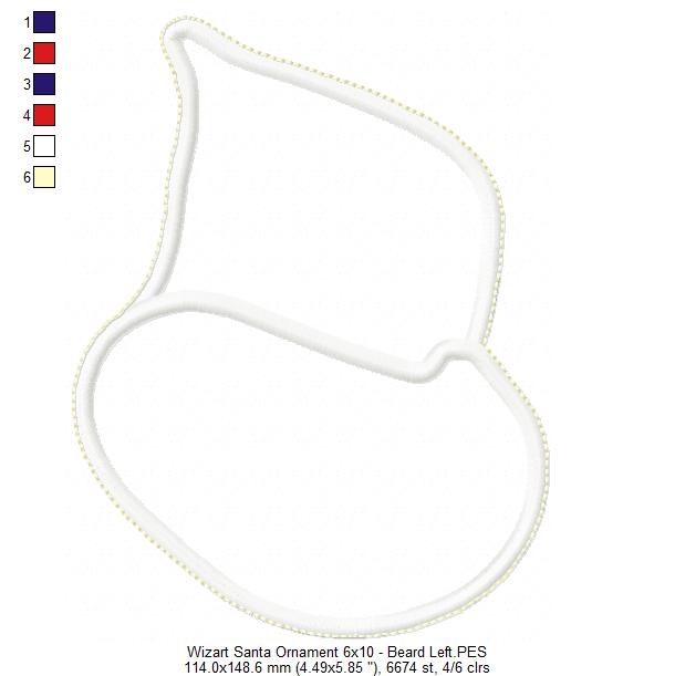 Wizard Santa Ornament - ITH Project - Machine Embroidery Design