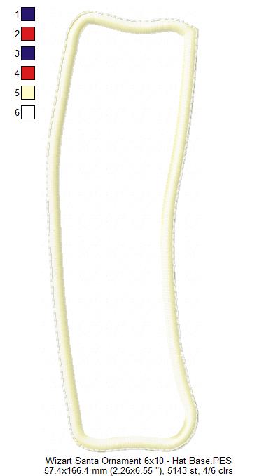 Wizard Santa Ornament - ITH Project - Machine Embroidery Design