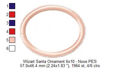 Wizard Santa Ornament - ITH Project - Machine Embroidery Design