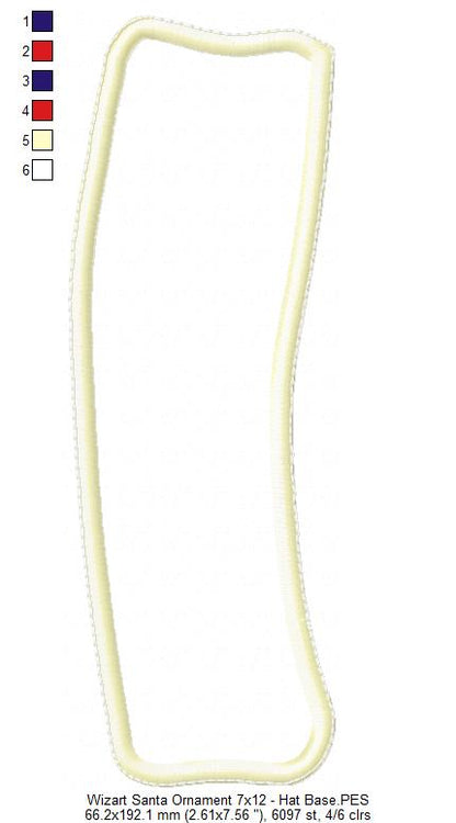 Wizard Santa Ornament - ITH Project - Machine Embroidery Design