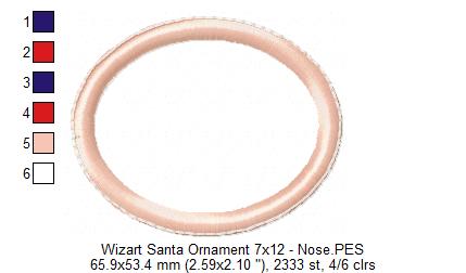 Wizard Santa Ornament - ITH Project - Machine Embroidery Design