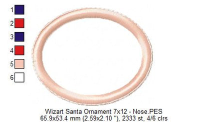 Wizard Santa Ornament - ITH Project - Machine Embroidery Design