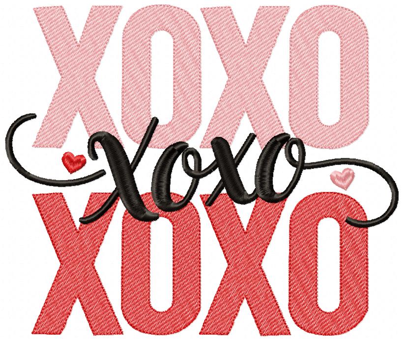 XOXO Love – Sketch Stitch – Machine Embroidery Design