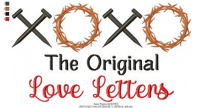 XOXO The Original Love Letters - Fill Stitch - Machine Embroidery Design