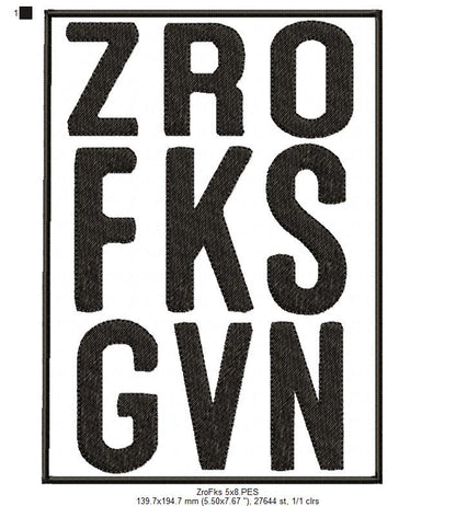 Sarcastic Funny Saying - Fill Stitch - Machine Embroidery Design