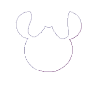 Mouse Ears Girl Lil Sister - Applique Embroidery