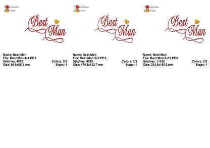 Elegant Wedding Roles Bundle – Satin Stitch – Machine Embroidery Design