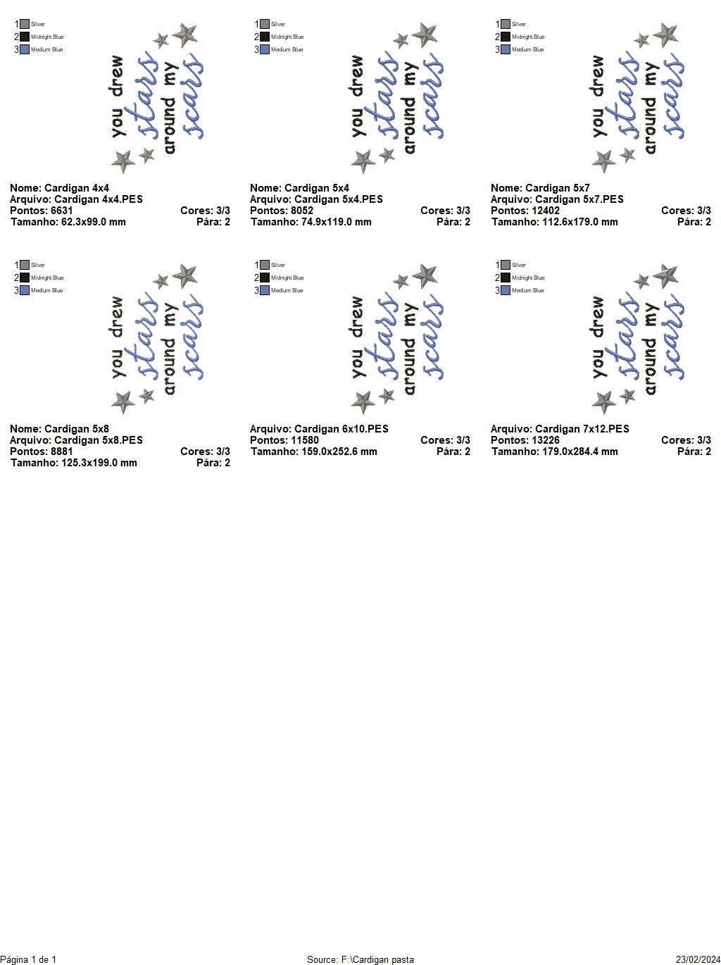 You Drew Stars Around my Scars Taylor Swift - Fill Stitch - Machine Embroidery Design