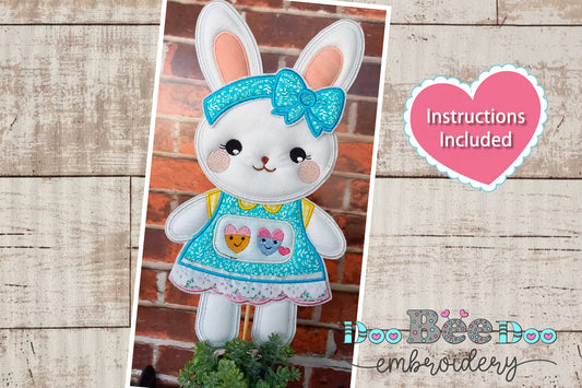 Cute Girl Rabbit - ITH Project - Machine Embroidery Design