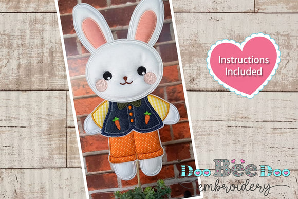 Cute Boy Rabbit - ITH Project - Machine Embroidery Design