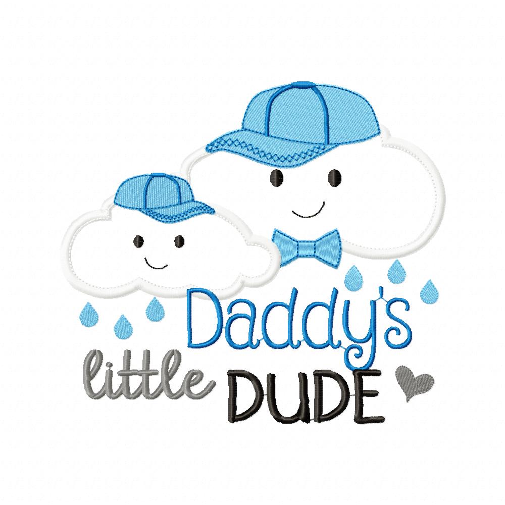 Daddy’s Little Clouds Duo - Appliqué - Machine Embroidery Design