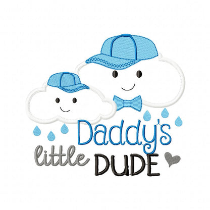 Daddy’s Little Clouds Duo - Appliqué - Machine Embroidery Design