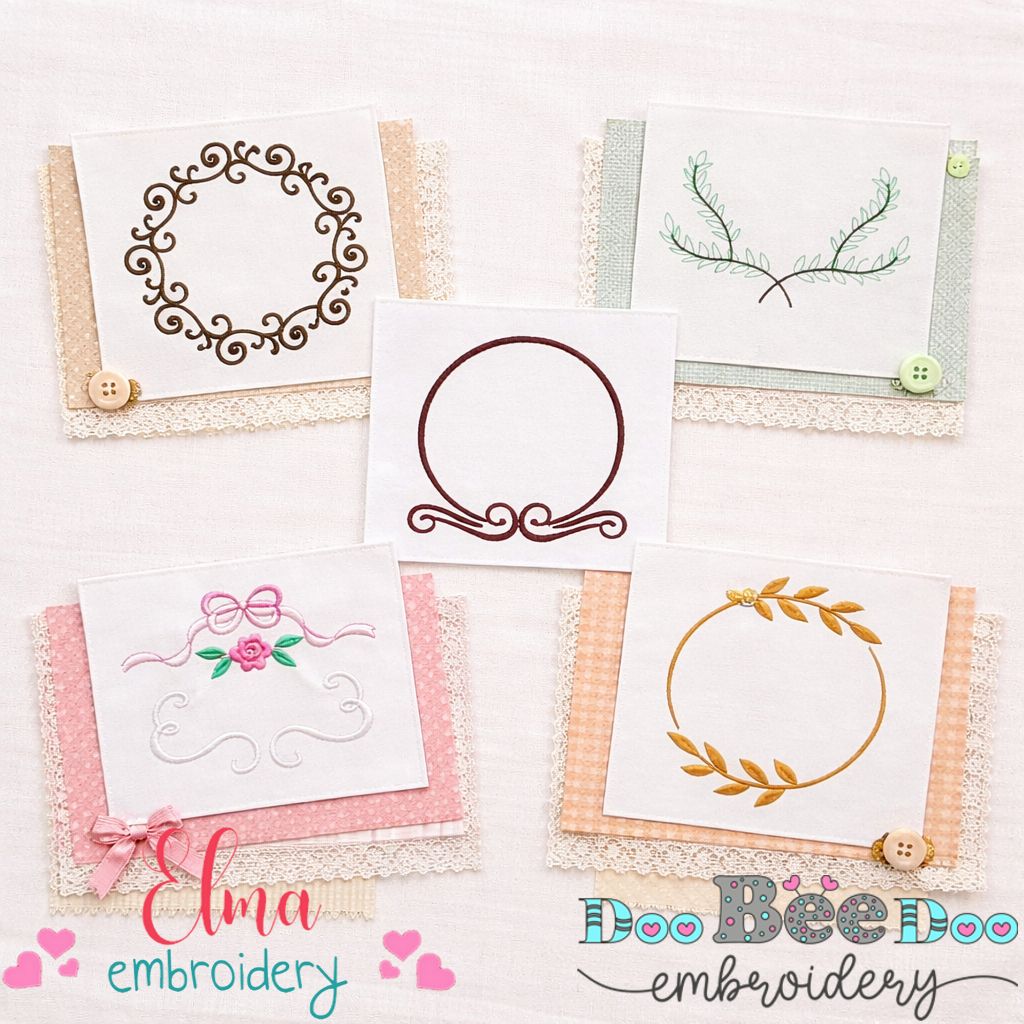 Elegant Frame Collection – Appliqué & Fill Stitch – Machine Embroidery Design