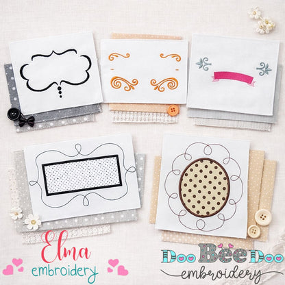 Elegant Frame Collection – Appliqué & Fill Stitch – Machine Embroidery Design