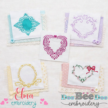 Elegant Frame Collection – Appliqué & Fill Stitch – Machine Embroidery Design