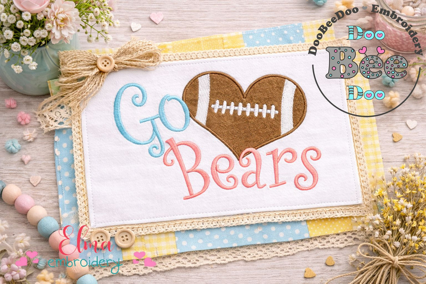 Go Bears – Fill Stitch – Machine Embroidery Design