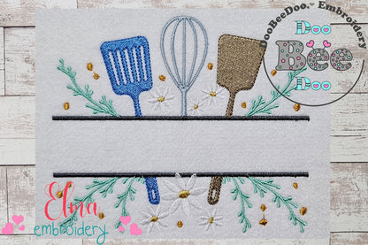 Kitchenware Kitchen Split - Fill Stitch - Machine Embroidery Design
