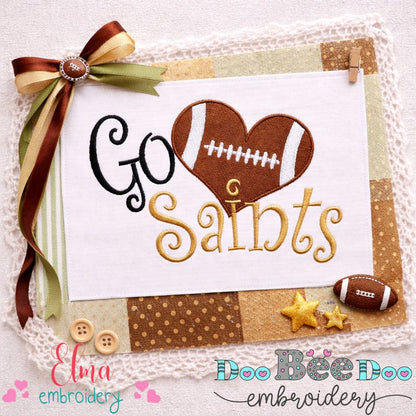 Go Saints – Fill Stitch – Machine Embroidery Design
