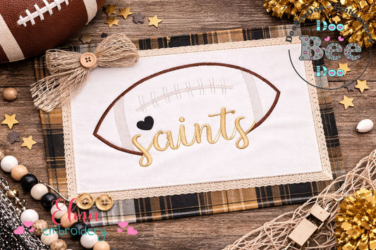 Football Saints – Satin Stitch – Machine Embroidery Design