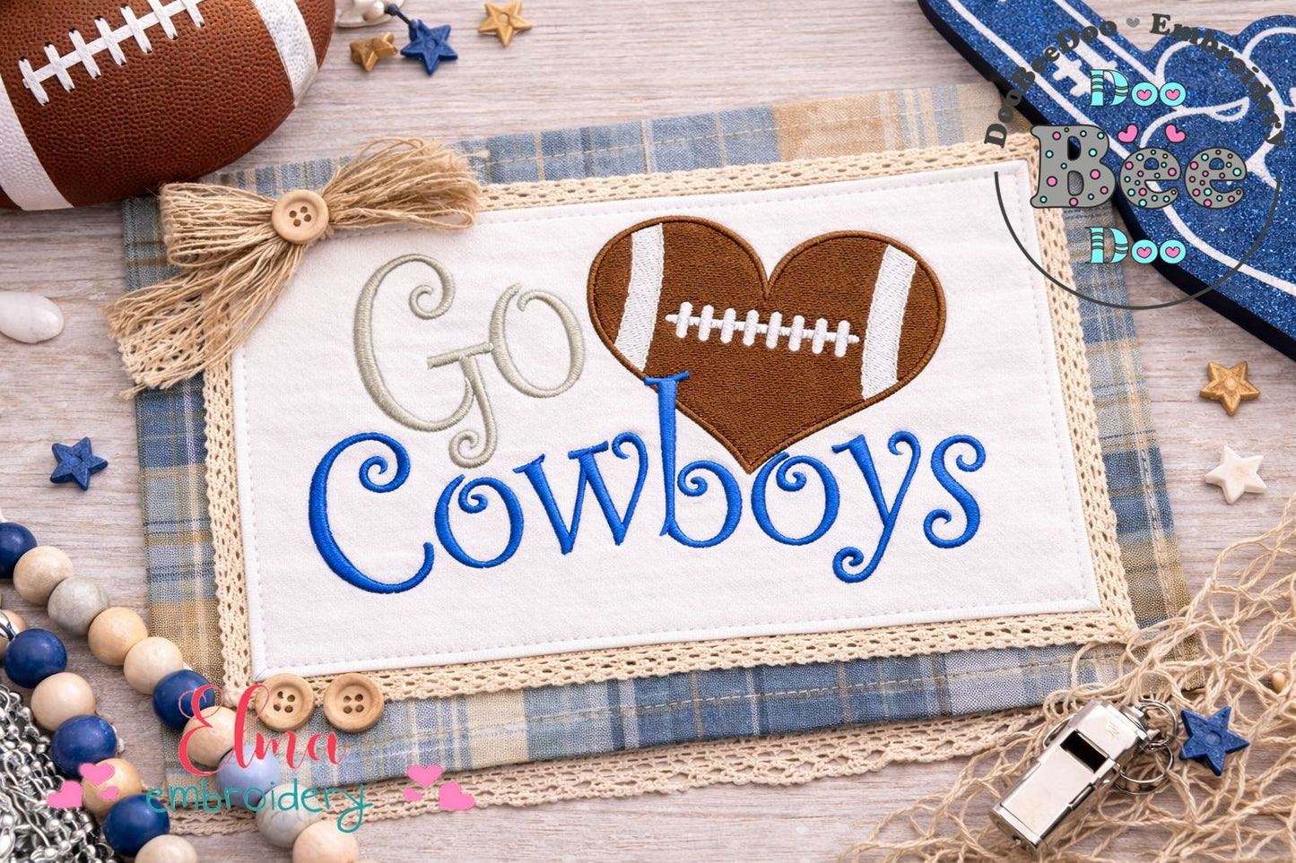 Go Cowboys – Fill Stitch – Machine Embroidery Design