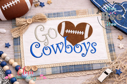 Go Cowboys – Fill Stitch – Machine Embroidery Design