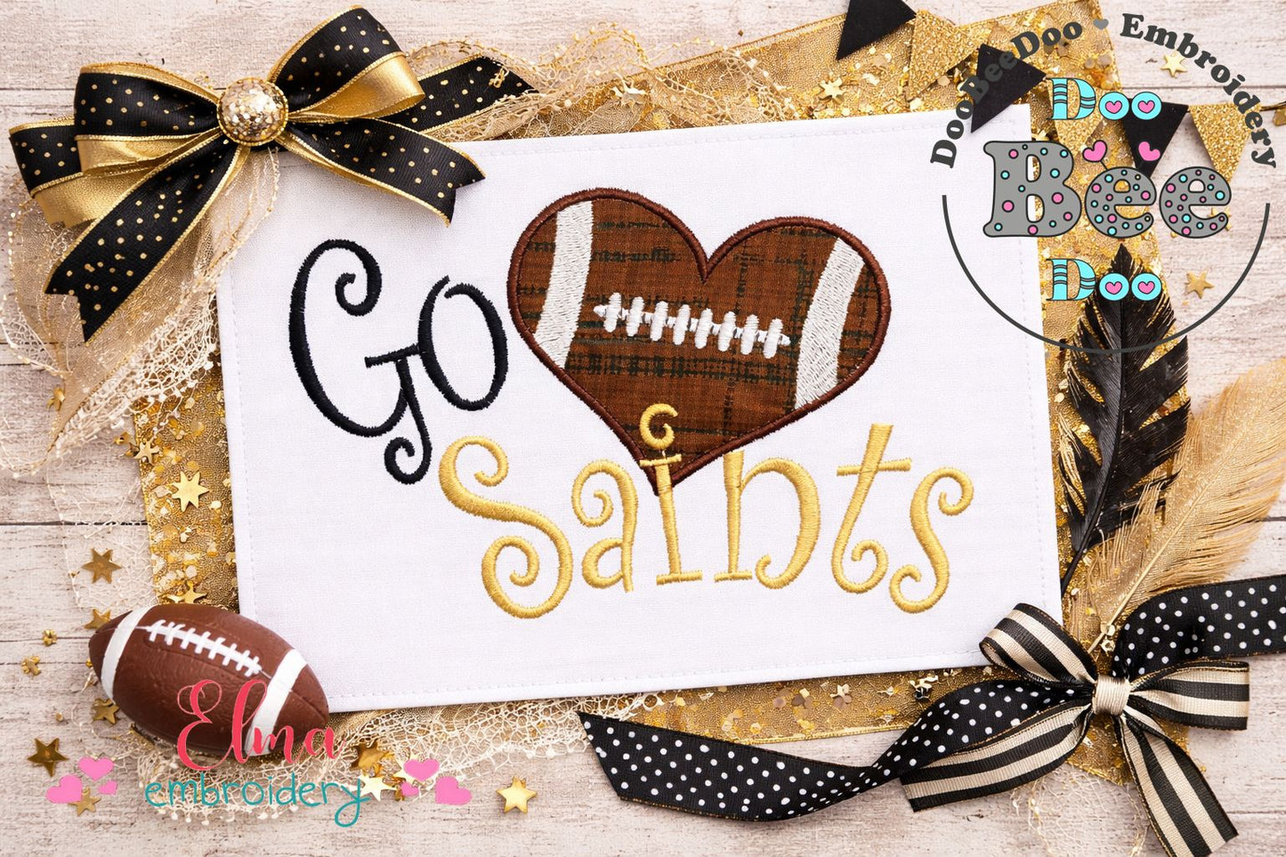 Go Saints – Appliqué – Machine Embroidery Design