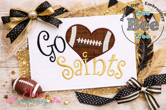 Go Saints – Appliqué – Machine Embroidery Design
