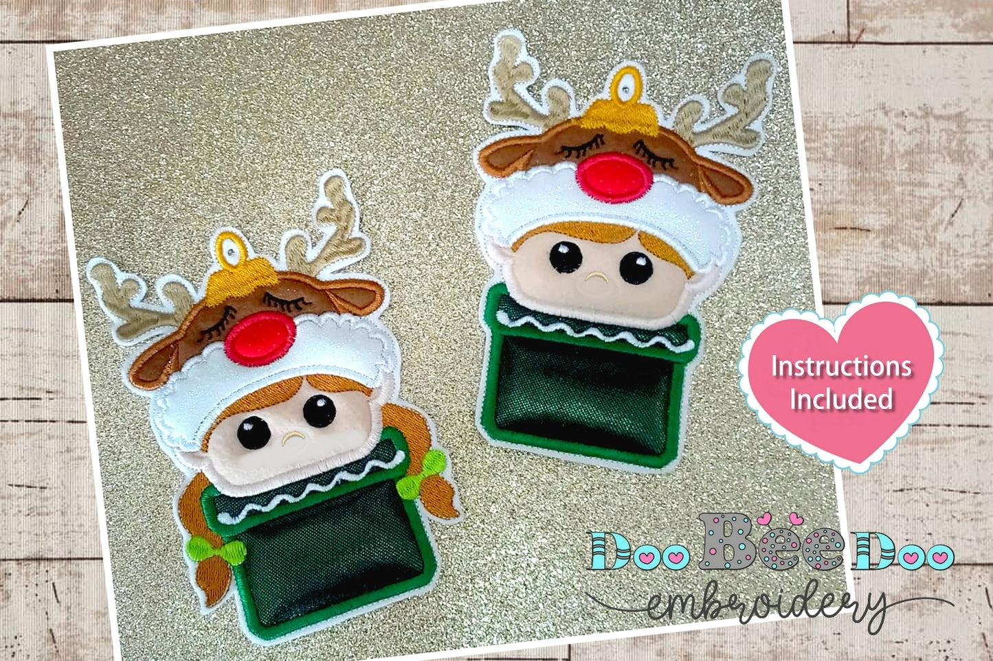 Kids Christmas Tree Ornaments - ITH Project - Machine Embroidery Design
