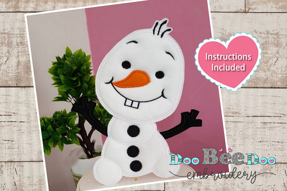 Olaf Frozen Ornament - ITH Project - Machine Embroidery Design