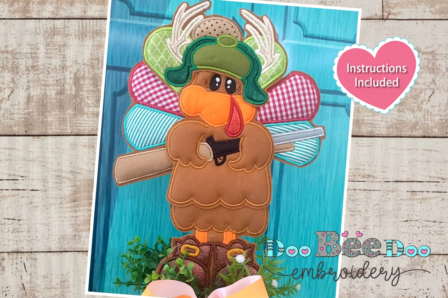 Turkey with Rifle - ITH Project - Machine Embroidery Design