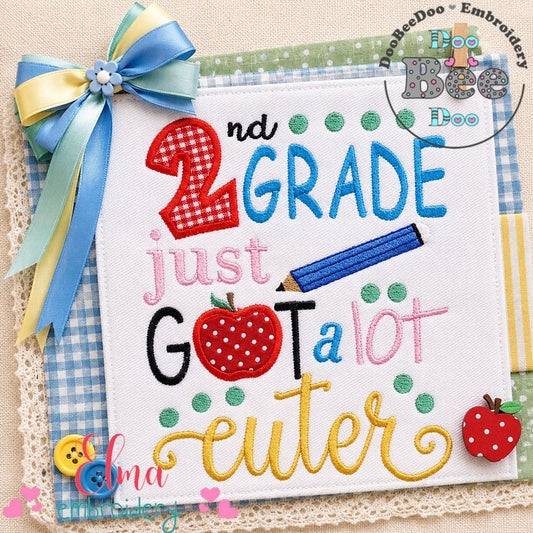 Second Grade Cutie - Applique – Machine Embroidery Design