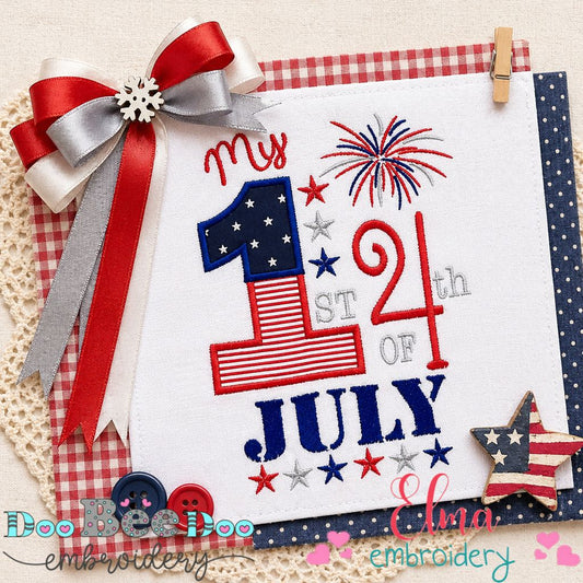 My First 4th of July - Appliqué – Machine Embroidery Design