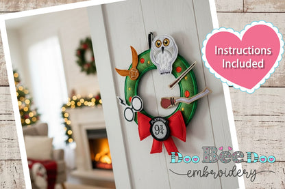 Harry Potter Wreath - ITH Project - Machine Embroidery Design