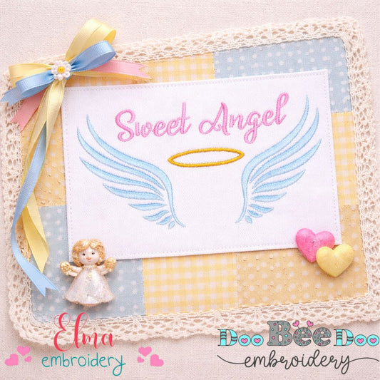 Sweet Angel – Satin Stitch – Machine Embroidery Design