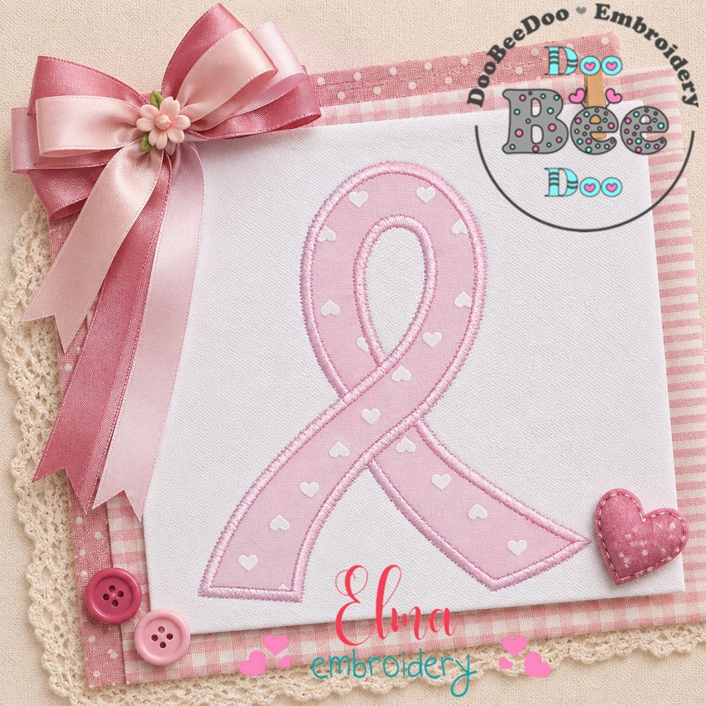 Hope Awareness Ribbon - Appliqué - Machine Embroidery Design