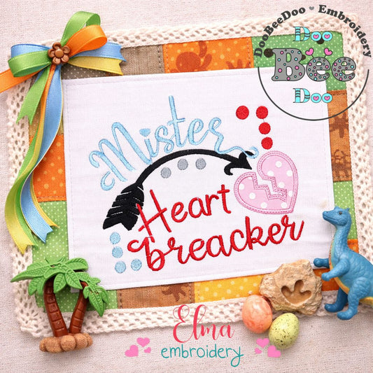 Mister Heart Breaker – Appliqué – Machine Embroidery Design
