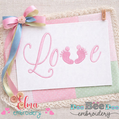 Love Baby Feet – Fill Stitch – Machine Embroidery Design