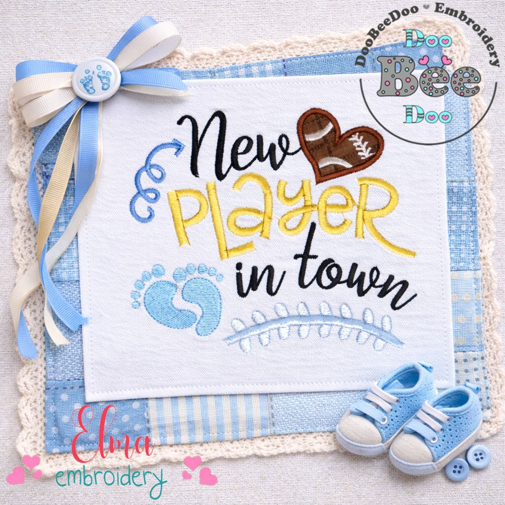 New Player in Town - Appliqué - Machine Embroidery Design