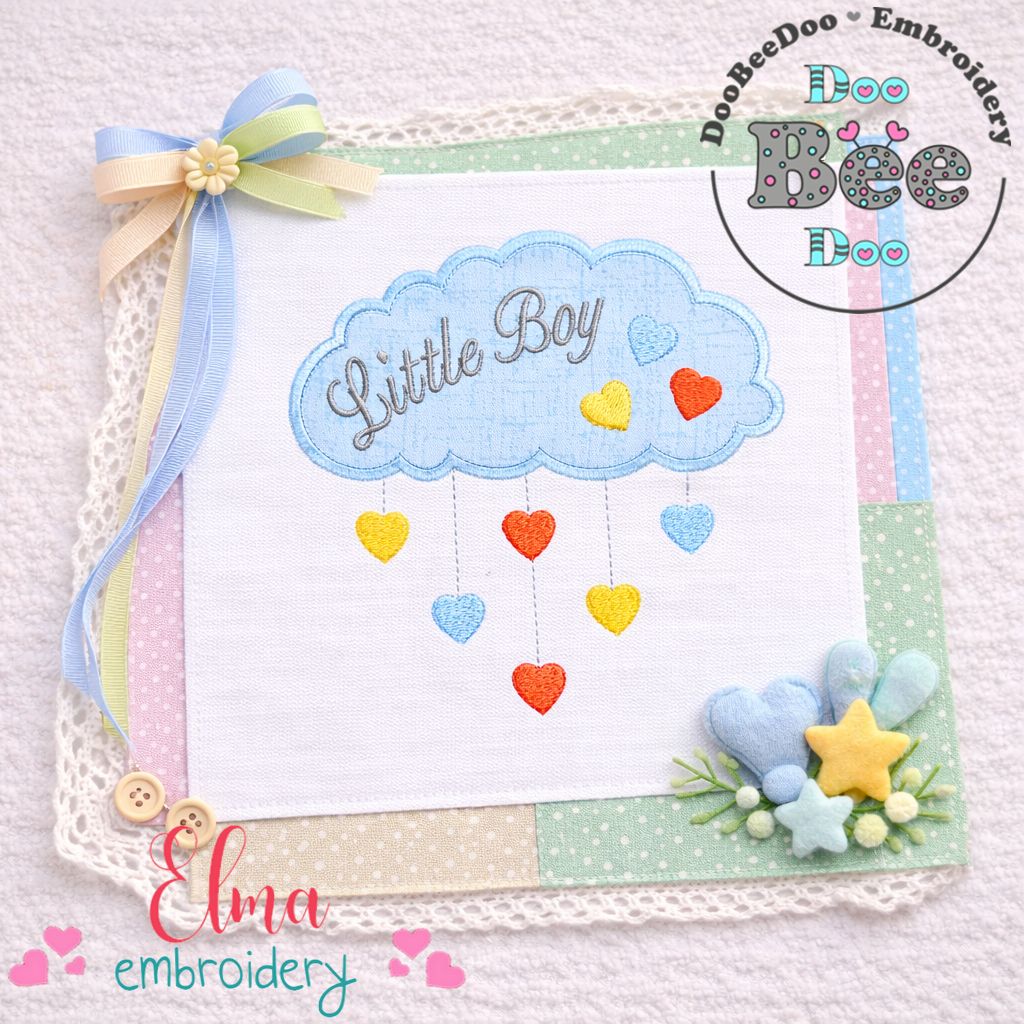 Little Boy Cloud – Appliqué – Machine Embroidery Design