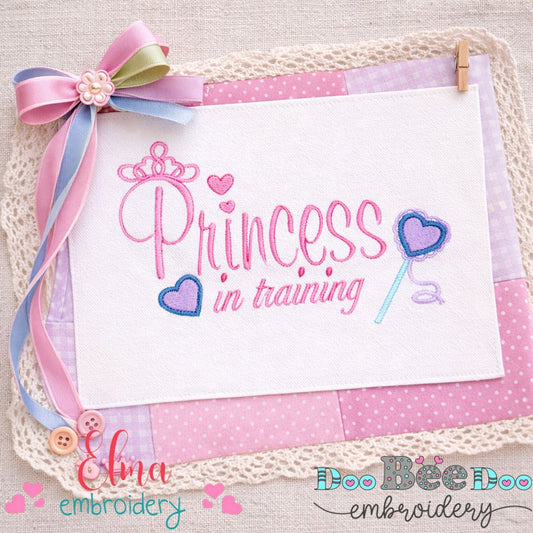 Princess in Training – Satin Stitch – Machine Embroidery Design