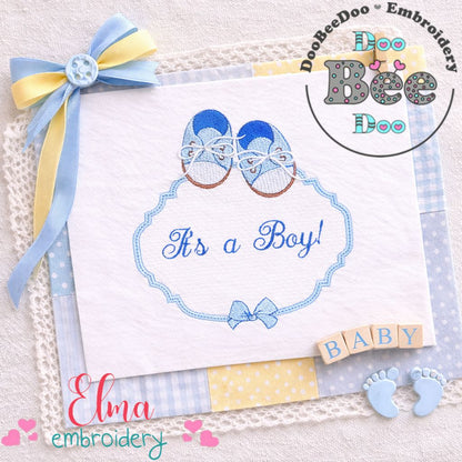 It’s a Boy Baby Frame - Appliqué - Machine Embroidery Design