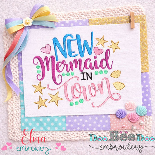 New Mermaid in Town – Fill Stitch – Machine Embroidery Design