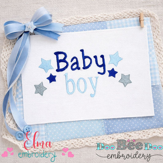 Baby Boy Stars – Fill Stitch – Machine Embroidery Design