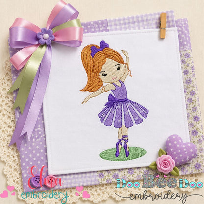 Sweet Ballerina - Fill Stitch - Machine Embroidery Design