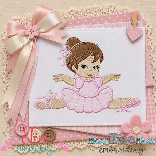 Little Ballerina - Appliqué - Machine Embroidery Design