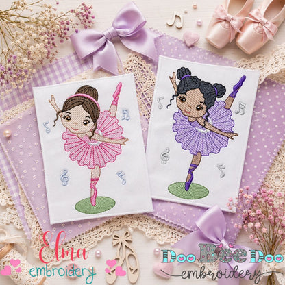 Sweet Ballet Besties Collection - Sketch Stitch - Machine Embroidery Design