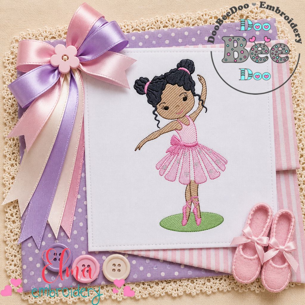 Tiny Ballet Dreams - Sketch Stitch - Machine Embroidery Design