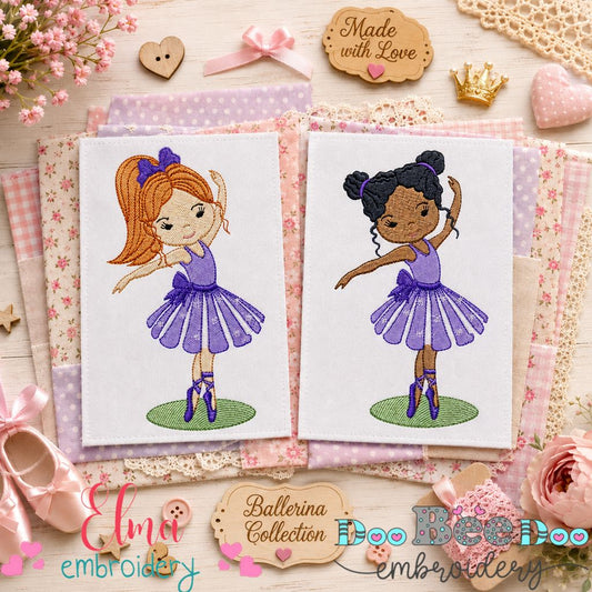 Sweet Ballerina Best Friends Collection – Fill Stitch – Machine Embroidery Design