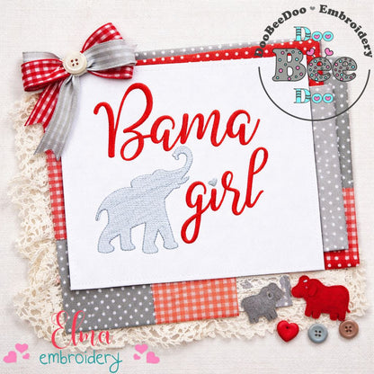 Bama Girl – Fill Stitch – Machine Embroidery Design