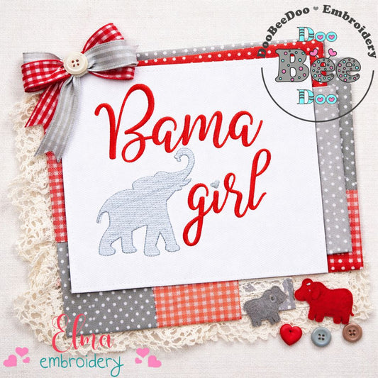 Bama Girl – Fill Stitch – Machine Embroidery Design